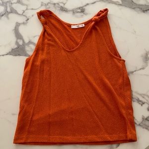 Mango women’s orange top Medium